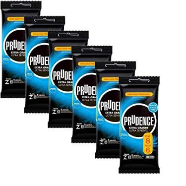 Imagem de 6 Pacotes de Preservativos Prudence Lubrificados Ext.Gra.Ult.Sensivel Leve 8 Pague 6