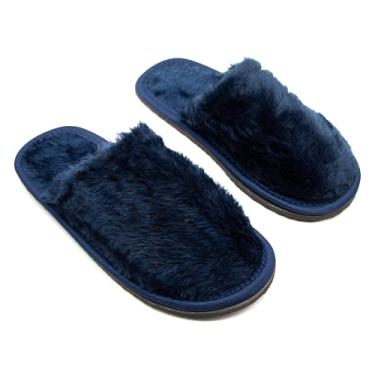 Imagem de Pantufa Feminina Pelúcia Chinelo Premium Super Conforto (40, Azul)