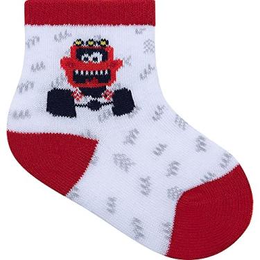 Imagem de Meia Pimpolho 0 a 7 Meses Menino Monster Truck Vermelho