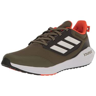 Imagem de adidas Tênis de corrida infantil unissex EQ21, Focus Olive/Branco/Shadow Olive, 4.5 Big Kid