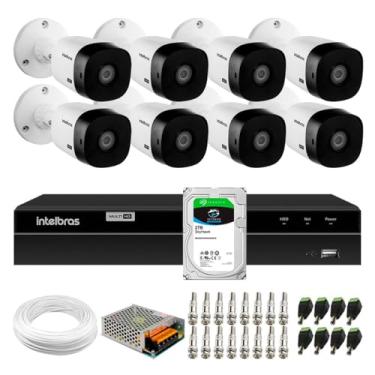 Imagem de Kit 8 Câmeras Intelbras Vhl 1220 B Full Hd 1080p Bullet Hdcvi Lite + Dvr 8 canais Mhdx 1208 Detecção Inteligente de Movimento + Hd 2tb