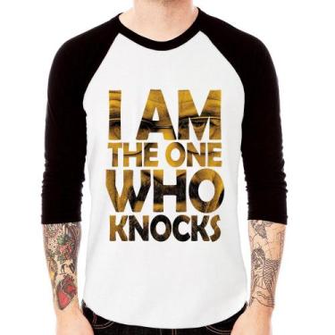 Imagem de Camiseta Raglan I Am The One Who Knocks Manga 3/4 - Foca Na Moda