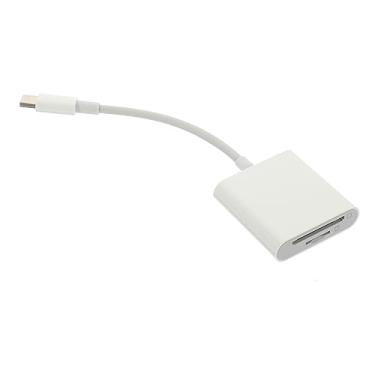 Imagem de KONTONTY Leitor De Cartão De Memória Usb c Acessório De Computador Adaptador Otg Leitor De Cartão Tipo c Gravador De Cartão Usb Parte Do Computador Cartão Telefônico Branco Abdômen Portátil