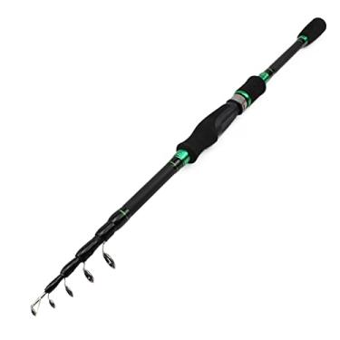 Imagem de Varas de pesca telescópica portátil vara de pesca vara de carbono m vara de fundição elétrica vara de pesca vara equipamento de pesca 1,8 m 2,1 m 2,4 m 2,7 m vara de pesca telescópica (cor: vara giratória, tamanho: 2,4 m)