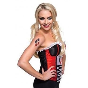 Imagem de Rubie's Costume Co Tatuagem feminina Dc Superheroes Harley Quinn Glitter, Multi, tamanho nico
