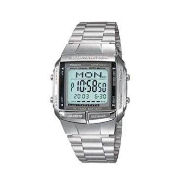 Imagem de Casio Relógio digital masculino de quartzo com pulseira de aço inoxidável DB-360-1A, cores prateadas, pulseira., Cores prateadas, Alça.
