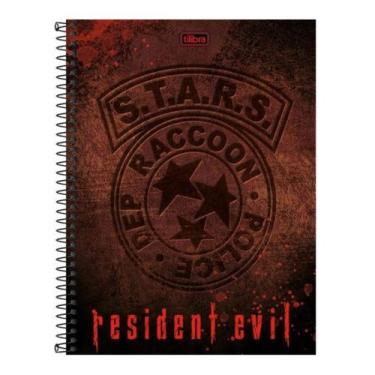 Imagem de Caderno Espiral Resident Evil Dep Raccoon 96 Folhas Tilibra
