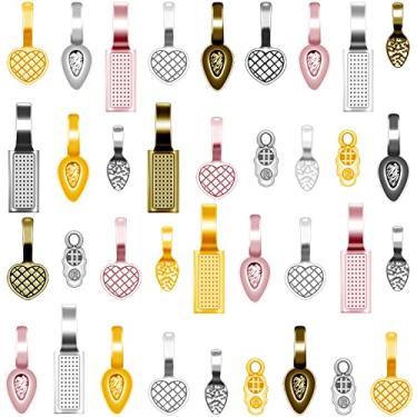 Imagem de Colher de liga mista, cola, pingentes, joias, scrabble, cola, brinco, pingentes, bandeja, kits de cúpula, pequenos pingentes de brinco, forma de colher, para montagem de azulejos de cabochão de vidro,