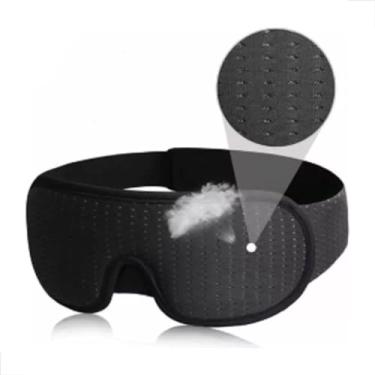 Imagem de Máscara de Dormir 3D Tapa Olhos 100% Bloqueadora Luminosidade com alça ajustável Mascara de Sono (Preto)