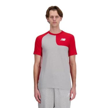 Imagem de New Balance Camisa de beisebol masculina Ss Asym esquerda, Team Red, 3G