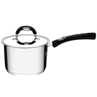 Imagem de Caldeirão Tramontina Duo Silicone em Aço Inox Fundo Triplo com Tampa e Cabo em Silicone 16 cm 2,2 L