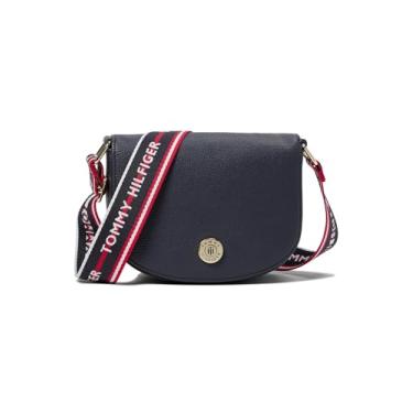 Imagem de Tommy Hilfiger Bolsa tiracolo feminina Sylvie II com aba, Tommy Navy, Small