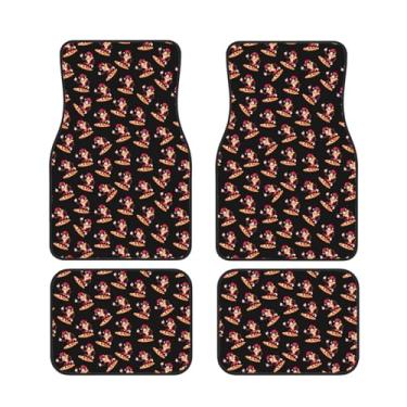 Imagem de Firiseroh Macaco Surfing Car Floor Mats Conjunto de 4 Peças Universal Carro Frontal Traseiro Tapetes para Pés Tapetes Auto