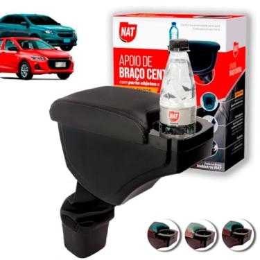 Imagem de Apoio de Braço Cobalt 2012 Até 2019 E Novo Onix 2020 Até 2021 C/Porta Copo (Grafite C/Linha Grafite)