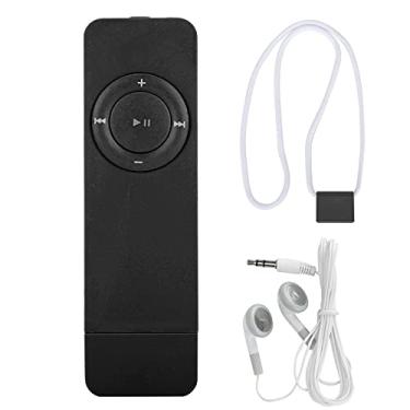 Imagem de Leitor de MP3, Leitor de Música Digital Portátil, Leitor de MP3 de Mídia Com Fones de Ouvido, Botões de Toque e Cordão para Esportes, Suporta Cartão SD de até 32 GB (Preto)