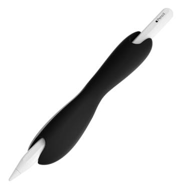 Imagem de ELETIUO Cabo compatível com Apple Pencil Pro, 1ª/2ª geração, modelo USB-C, capa protetora de silicone, design ergonômico de cabeça dupla, compatível com carregamento magnético e toque duplo, preto