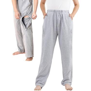 Imagem de Calças para bolsa de perna para cateter, calças para suporte de bolsa de urina, calças para bolsas de nefrostomia para cistostomia, nefrostomia, suporte para bolsa de urina com bolsos duplos