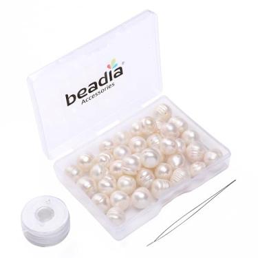 Imagem de BEADIA Miçangas de pérolas naturais de batata 10-11 mm contas de pedras preciosas soltas cultivadas em água doce para fazer joias DIY 13,8 polegadas/fio HQ