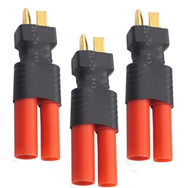 Imagem de ShareGoo 3PCS No Wires Deans T-Plug macho para HXT 4,0 mm fêmea plugue adaptador de conector sem fio para RC LiPo NiHM carregador de bateria ESC