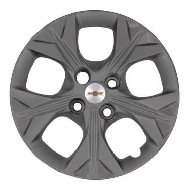 Imagem de Calota Esportiva 378CB Cubo Baixo 14 Grafite Onix Prisma E - Garagem O