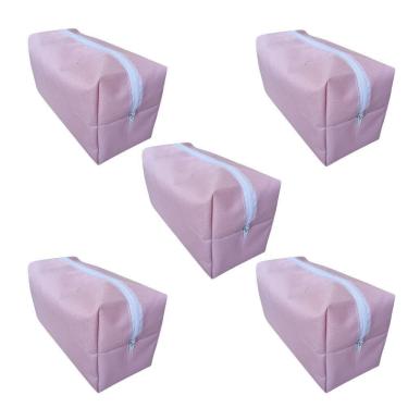 Imagem de Kit 5 Necessaire Organizadora De Malas E Maquiagens Rosa