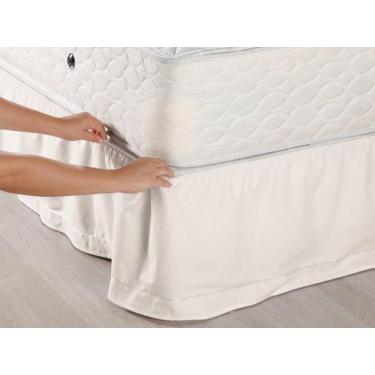 Imagem de Saia para Cama Solteiro Veste Fácil - 88x188cm - Santista