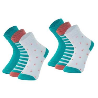 Imagem de Kit Com 6 Pares Meias Mash Kids Cano Médio Infantil Algodão Cotton, Ve
