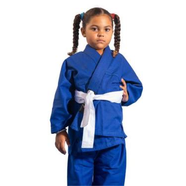 Imagem de Kimono Infantil Judo Jiu Jitsu Kids + Faixa - 1 Fit, Azul, M0