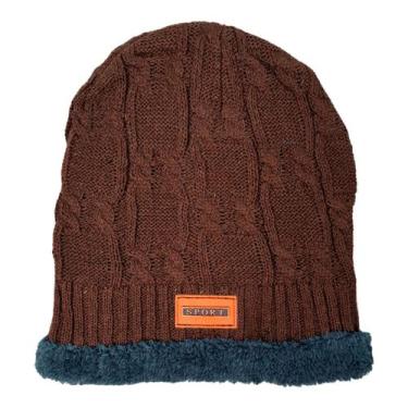 Imagem de Touca Lã Gorro Adulto Frio Inverno Forrada Antialergica - Darujo, Marr