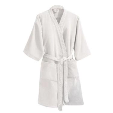 Imagem de Roupao Adulto Dohler Atoalhado Velour Confort Branco, GG