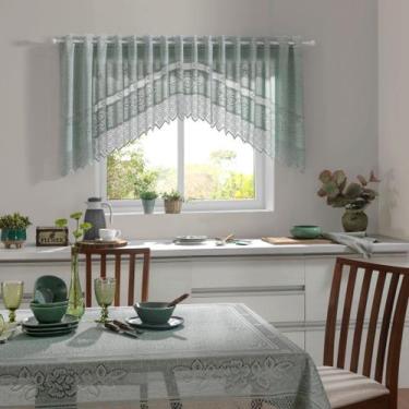 Imagem de Cortina de Cozinha em Cascata de Renda Color 3m x 1m - Interlar, Pista