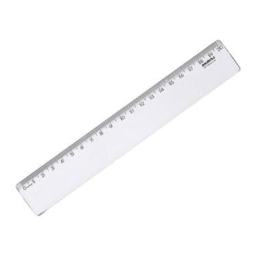 Imagem de Régua New Line 20cm, Pacote C/ 25 Unidades, Waleu - Cristal - 10270008