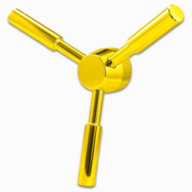 Imagem de WAH LIN PARTS Alça de substituição segura para arma de 3 raios, alça resistente com acabamento dourado para cofre, cofre de armas, portas de cofre, cofres de armas, cofres à prova de fogo e portas de