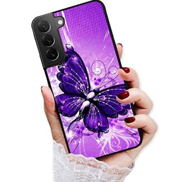 Imagem de Para Samsung A35, para Samsung Galaxy A35 5G, capa traseira macia protetora durável, HOT12122 borboleta roxa
