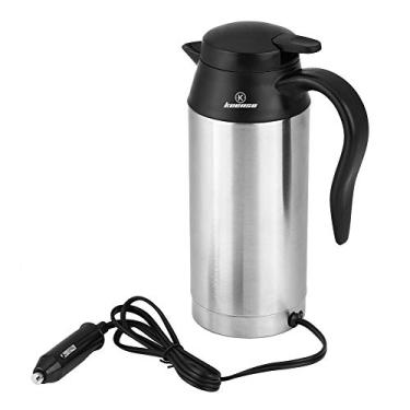 Imagem de 12V 750ML Chaleira Elétrica Carro Portátil Aço Inoxidável Isqueiro Aquecedor Copo Bebendo Copo Portátil Carro Chaleira Garrafa Térmica de Viagem para Aquecimento Água Café Leite Chá