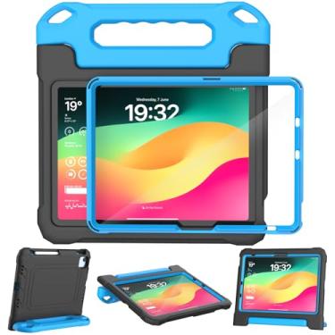 Imagem de YIHE Capa infantil para iPad Air 6ª geração M2 (11 polegadas, 2024) e iPad Pro M4 de 11 polegadas (5ª geração, 2024) e iPad 10ª geração (11 polegadas, 2022) - com protetor de tela integrado e suporte