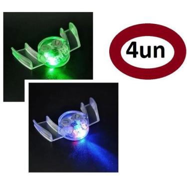 Imagem de Kit 4 un Luz piscante p/ boca peça brilhante festa rave tik tok carnav