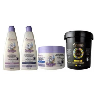 Imagem de Kit Arvensis Shampoo Condicionador Creme 2x1 Cachinhos + Máscara 2x1 C
