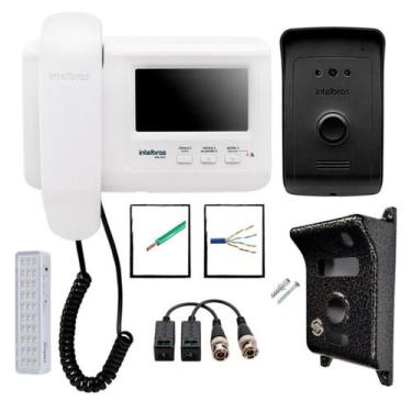 Imagem de Kit Interfone Camera IVR 1010 Intelbras cabo e protetor