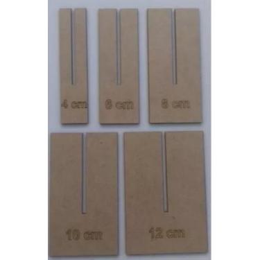 Imagem de Kit 10 pçs Gabarito Molde em MDF Cru para Laços - AGV Criações