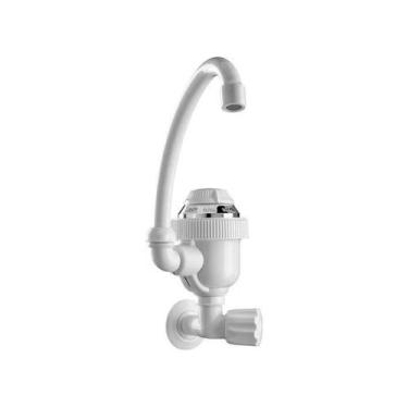 Imagem de Torneira Elétrica Sintex Bica Alta Parede 220V 4400W, Branco/Cromado