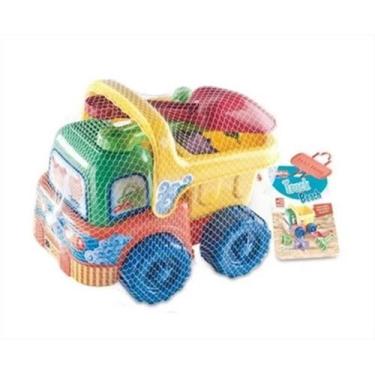 Imagem de Truck Beach Com acessórios Para Brincar Areia Kit Praia - plasbrink