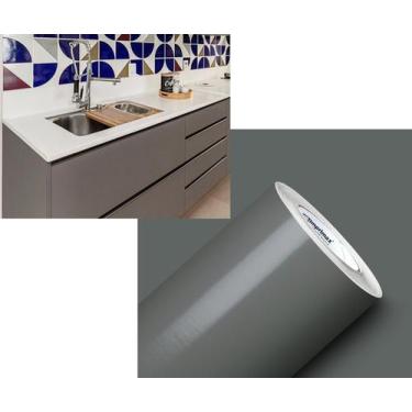 Imagem de vinil adesivo envelopamento alta qualidade  2,5Mx50cm Cinza Escuro - M