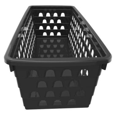 Imagem de Kit 02 Cestos Organizadores Armários Cozinha Dispensa - Uninjet , Pret