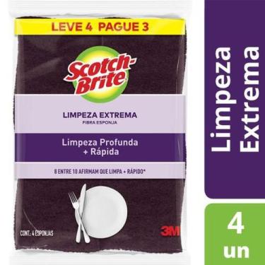Imagem de Kit 8 Esponja Louça Roxa Limpeza Extrema Scotch Brite Nfe - 3M