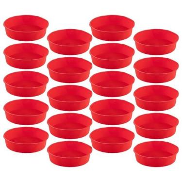 Imagem de Jogo 20 Assadeiras Redonda Antiaderente Cor Silicone - QUALITY HOUSE