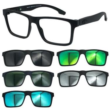 Imagem de Oculos Mormaii 6153 Swap NG2 A14 Preto Fosco com 5 Clipons, Cinza, G15