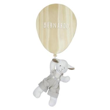 Imagem de Porta Maternidade Bexiga com Carneiro Quarto Bebê Infantil Menino - Po