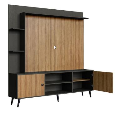 Imagem de Rack com Painel para TV Retrô 2040 Até 50 Polegadas Quiditá