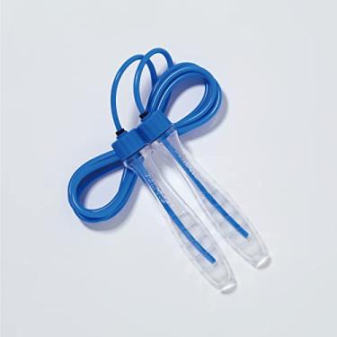 Imagem de Corda de pular para crianças – leve, ajustável, sem emaranhados, cordas de pular longas para cardio, boxe, crossfit para meninos e meninas de 6 a 10 anos (azul cristal infantil)